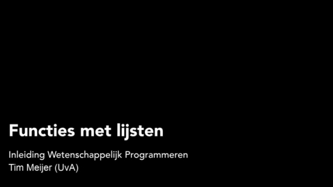 Thumbnail for Functies met lijsten