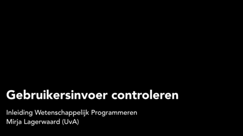 Thumbnail for Loops voor gebruikersinvoer