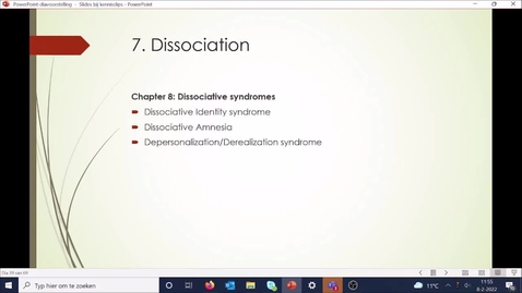 Thumbnail for clip 7 dissociation