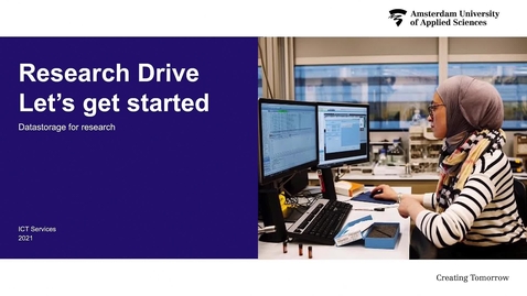 Thumbnail for HvA Lets get started with Research Drive