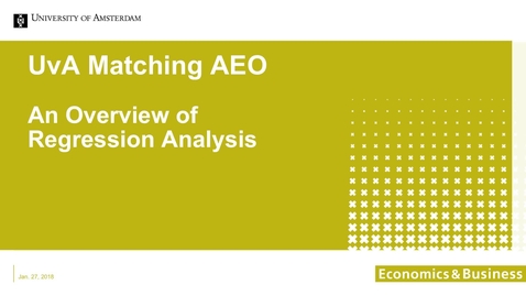 Thumbnail for entry Regression Analysis overview