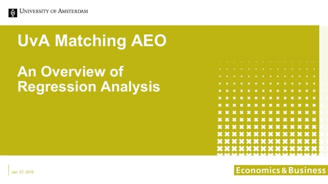 Thumbnail for Regression Analysis overview - Dutch subs