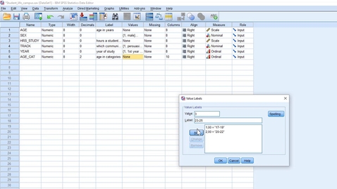 Thumbnail for entry Recode a variable in SPSS