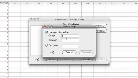 Thumbnail for Independent samples t-test