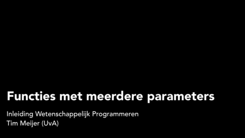 Thumbnail for Functies met meerdere parameters