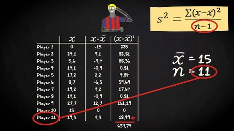 Thumbnail for 1.6 Variance and standard deviation | Basic Statistics | Exploring Data | UvA