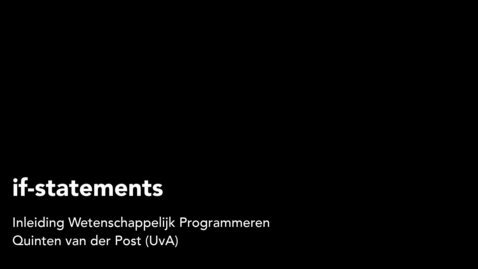 Thumbnail for if-statements
