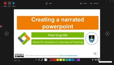 Go to How to: Narrated Powerpoint Video Guide with duration: 8 minutes, 35 seconds