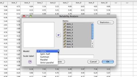 Thumbnail for entry Reliability analysis Cronbach's Alpha 15 2