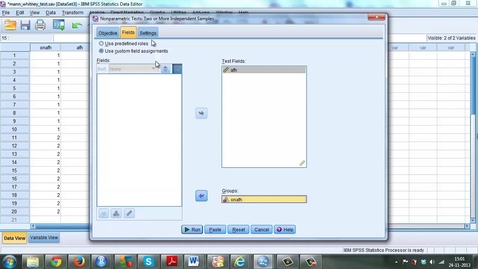 Thumbnail for SPSS  Mann Whitney Test 10 1