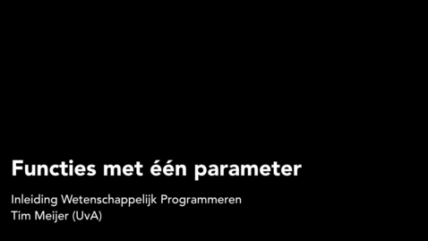 Thumbnail for Functies met één parameter
