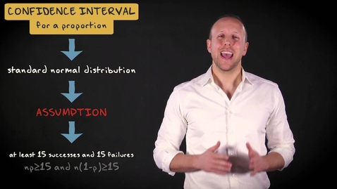 Thumbnail for 6.4 CI for proportion | Basic Statistics | Confidence Intervals | UvA
