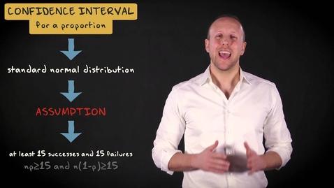 Thumbnail for entry 6.4 CI for proportion | Basic Statistics | Confidence Intervals | UvA