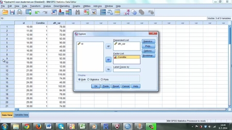 Thumbnail for SPSS Function  Explore 1 5