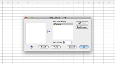Thumbnail for SPSS  One sample t test 2 10