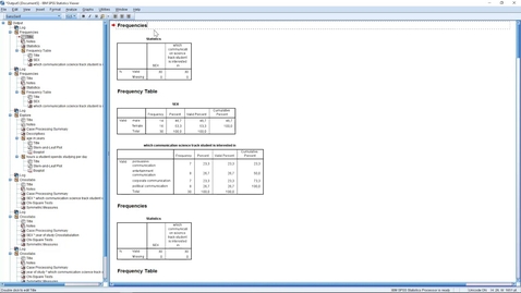 Thumbnail for SPSS micro lecture output in SPSS