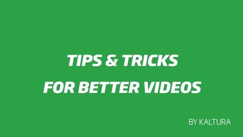 Thumbnail for Tips &amp; Tricks for Better Videos - Chapter 2 - Recording Video
