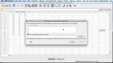 Thumbnail for SPSS  Merge Cases &amp; Variables 2 3