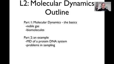 Thumbnail for Lecture 2 - Molecular Dynamics - part1