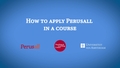 Go to Working with Perusall 2 - How to apply Perusall in a course with duration: 4 minutes, 39 seconds