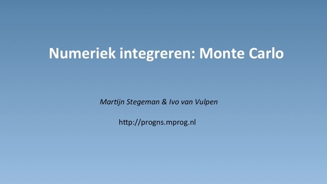 Thumbnail for Integreren met de Monte Carlo-methode