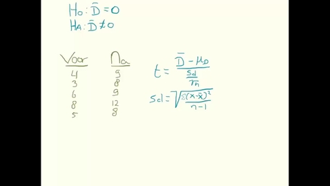 Thumbnail for entry Dependent t test 3 4