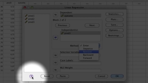 Thumbnail for entry SPSS  Multiple regression 7 7