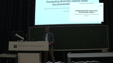 Thumbnail for Nicolas Mattis - On the difficulty of designing diversity-aware recommender systems
