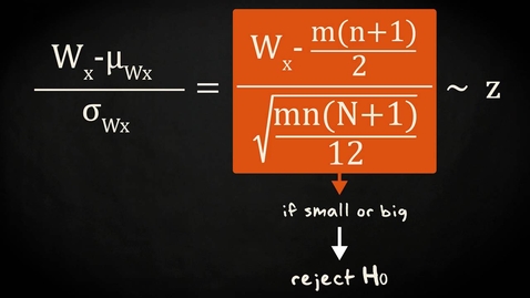 Thumbnail for entry 6.4 Two samples - Wilcoxon-Mann-Whitney test | Inferential Statistics | Non-parametric tests | UvA