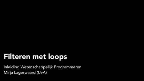 Thumbnail for Filteren met loops