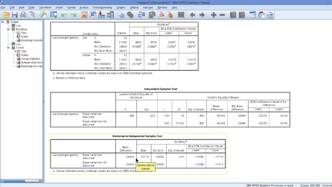 Thumbnail for entry Interpreting bootstrap results in SPSS (V24 and earlier)