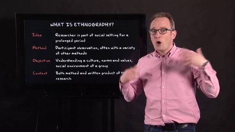 Thumbnail for 2.1 Ethnography | Qualitative Methods | Observation | UvA