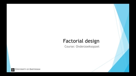 Thumbnail for Factorial Designs