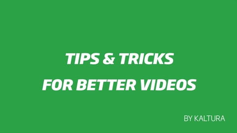Thumbnail for Tips &amp; Tricks for Better Videos - Chapter 3 - Recording Audio