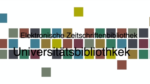 Thumbnail for EZB Elektronische Zeitschriften Bibliothek