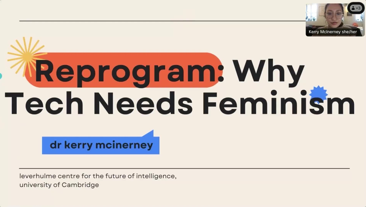Feminist AI lecture #1: Kerry McInerney (UK) &amp; Caroline Sinders (US)