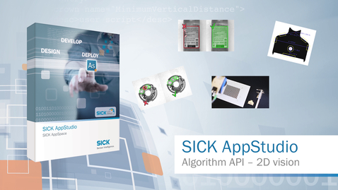 Vorschaubild für SICK AppSpace: AppStudio Algorithm API, 2D vision overview