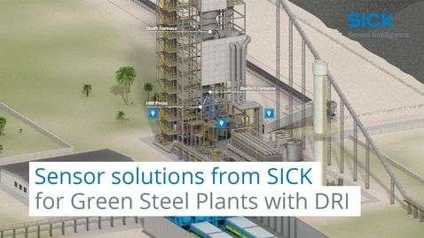 Vorschaubild für Sensor solutions from SICK for Green Steel Plants with Direct Reduced Iron (DRI)