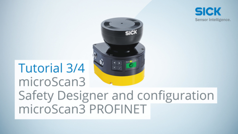 Vorschaubild für Tutorial microScan3 (Part 3.3/4): Safety Designer and configuration for PROFINET