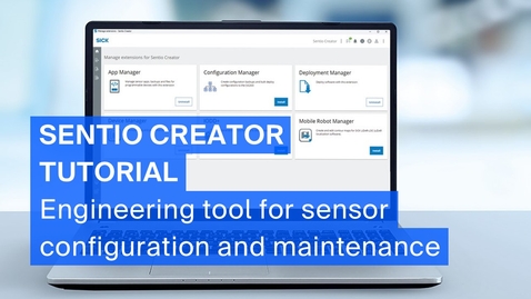 Vorschaubild für Tutorial Sentio Creator - Engineering tool for sensor commissioning and maintenance