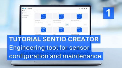 Vorschaubild für Tutorial Sentio Creator - Engineering tool for sensor commissioning and maintenance