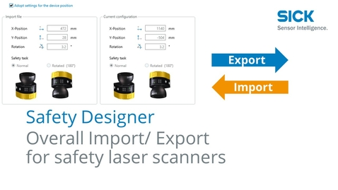 Vorschaubild für Tutorial Safety Designer: Overall import/ export function for safety laser scanners