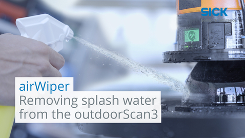 Vorschaubild für airWiper Kit outdoorScan3 removes splash water from an outdoor safety laser scanner