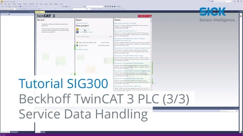 Vorschaubild für Tutorial SIG300 – Beckhoff TwinCAT 3 PLC Integration (3/3) – Service Data Handling