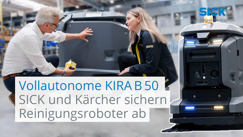 Vorschaubild für Kärcher und SICK kollaborieren bei der Absicherung des vollautonomen Reinigungsroboters KIRA B 50