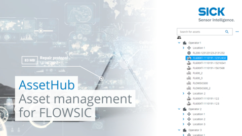 Vorschaubild für SICK AssetHub: Asset management for FLOWSIC