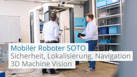 Vorschaubild für Sicherheit, Navigation, 3D-Vision, Motion Control für mobilen Roboter SOTO von Magazino