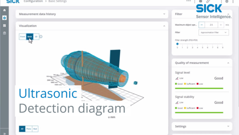 Vorschaubild für Detection zones of ultrasonic distance sensors