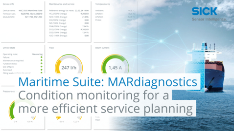 Vorschaubild für Maritime Suite: MARdiagnostics - Condition Monitoring for a more efficient service planning
