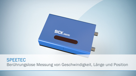 Vorschaubild für Laser-Oberflächenbewegungssensor SPEETEC: Erfasst Bewegungen. Ohne zu berühren.